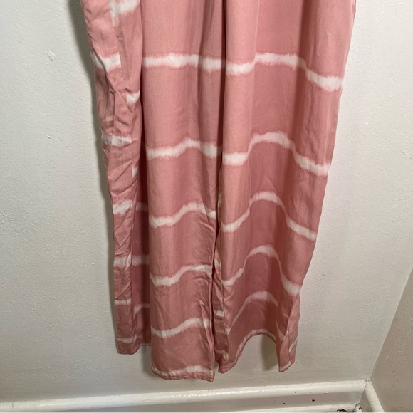 BeachLunchLounge Pull On Wide Leg Pant Pink White Tie Dye XL - Picture 3 of 10